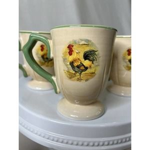 (7) Gibson Designs Royal Rooster Mugs